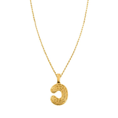 Yellow Diamond C Pendant in 10k Yellow Gold .32 Ctw